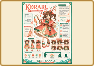 Koraru illustrated character dossier
